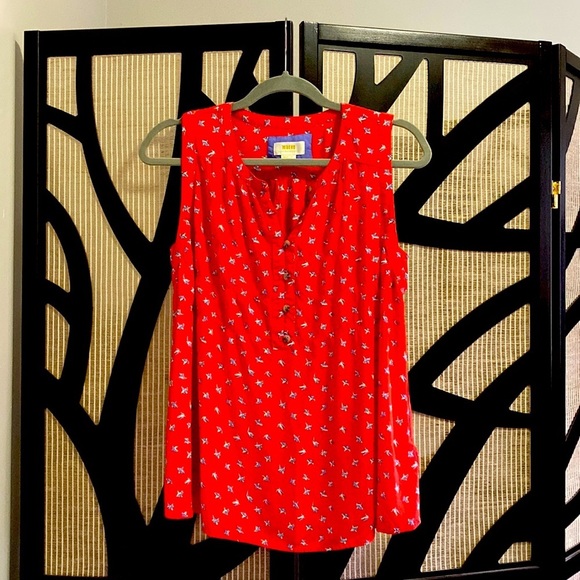 Beautiful blouse, bird pattern, women’s M, Maeve by Anthropologie. Like new! - Picture 1 of 4